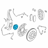 OEM 2015 BMW M6 Gran Coupe Wheel Hub With Bearing, Front Diagram - 31-20-2-358-250