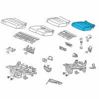 OEM 2017 Honda Odyssey Pad, Right Rear Seat Cushion Diagram - 82132-TK8-A01