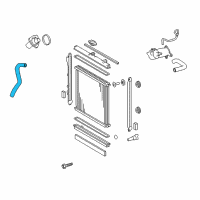 OEM 2008 Toyota Land Cruiser Lower Hose Diagram - 16572-38131