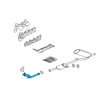 OEM 2008 Saturn Vue Converter & Pipe Diagram - 25962725