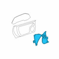 OEM 2011 Chevrolet Corvette Window Regulator Diagram - 22895755