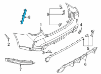 OEM BMW M4 REFLECTOR, REAR LEFT Diagram - 63-14-8-081-815