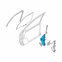 OEM 1999 Nissan Pathfinder Regulator Assy-Door Window, Rh Diagram - 80720-0W00A