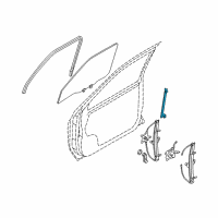 OEM Infiniti QX4 Glass Run-Front Door Lower SASH, Rear Diagram - 80386-0W000