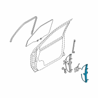 OEM 2001 Infiniti QX4 Regulator Assy-Door Window, LH Diagram - 80721-0W21A