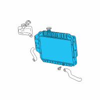 OEM 1994 Ford E-250 Econoline Radiator Assembly Diagram - F5UZ-8005-B