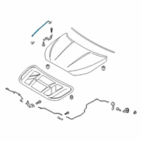 OEM 2019 Hyundai Veloster N Rod Assembly-Hood Stay Diagram - 81170-J3100