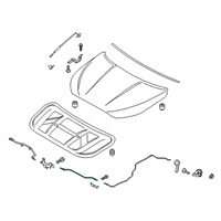 OEM 2021 Hyundai Veloster Cable Assembly-Hood Latch Release Diagram - 81190-J3100