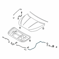 OEM Hyundai Veloster Cable Assembly-Hood Latch Release Diagram - 81190-J3000