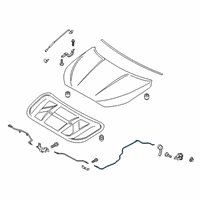 OEM 2022 Hyundai Veloster N Cable Assembly-Hood Latch Release Diagram - 81190-J3000