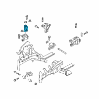 OEM Hyundai Veloster Support Engine Mounting Bracket Diagram - 21825-3X000