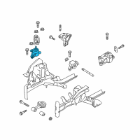 OEM 2018 Hyundai Accent Engine Mounting Bracket Assembly Diagram - 21810-J0100