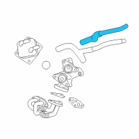 OEM 2016 Lexus RX450h Hose, Water By-Pass Diagram - 16282-0P030