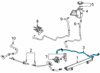 OEM 2022 GMC Sierra 2500 HD Inlet Hose Diagram - 84888352