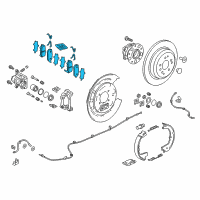 OEM 2017 Honda Ridgeline Pad Set, Rear Diagram - 43022-TZ5-A01