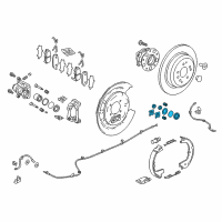 OEM 2014 Acura MDX Caliper Set, Rear Diagram - 01473-TZ5-A00