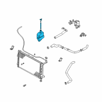 OEM 2002 Kia Sedona Reservoir Tank Assembly Diagram - 0K55815250B