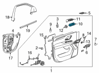 OEM 2022 Chevrolet Suburban Window Switch Diagram - 84960796