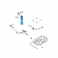 OEM Kia Sedona Pump Assembly-Fuel Diagram - 0K52Y1335ZDS