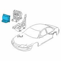 OEM 2003 Chevrolet Impala Module Asm, Electronic Brake & Traction Control Diagram - 12221452