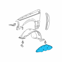 OEM 2011 Ford Ranger Splash Shield Diagram - 7L5Z-16102-A