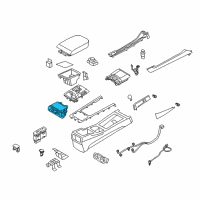 OEM Hyundai Cup Holder Assembly Diagram - 84670-3N150-RW2