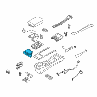 OEM Hyundai Equus Cup Holder Assembly Diagram - 84670-3N150-RW2