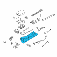 OEM 2011 Hyundai Equus Console Assembly-Floor Diagram - 84610-3N100-HZ