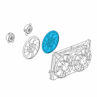 OEM Cadillac Escalade EXT Fan Blade Diagram - 89023366