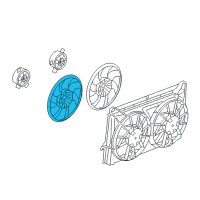 OEM Cadillac Escalade EXT Fan Blade Diagram - 89024933