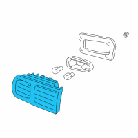 OEM 1999 Acura Integra Lamp Unit, Passenger Side Diagram - 34151-ST8-A10