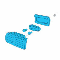 OEM 1994 Acura Integra Light Assembly, Passenger Side Lid Diagram - 34150-ST8-A01