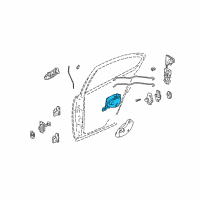 OEM 2000 Oldsmobile Alero Handle, Rear Side Door Inside Diagram - 22657444