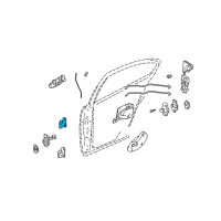 OEM 2004 Pontiac Grand Am Hinge Asm-Rear Side Door Diagram - 22716440