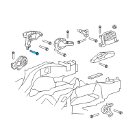 OEM GMC Terrain Mount Bracket Bolt Diagram - 11589280