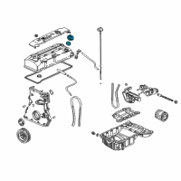 OEM 2002 Honda S2000 Cap Assembly, Oil Filler Diagram - 15610-PCX-A01