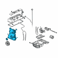 OEM 2000 Honda S2000 Case Assembly, Chain Diagram - 11410-PCX-000