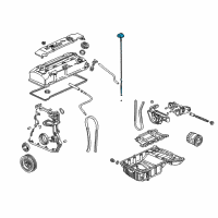 OEM 2008 Honda S2000 Dipstick, Oil Diagram - 15650-PCX-006