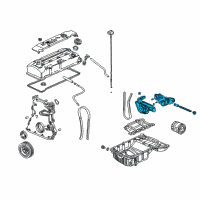 OEM Honda S2000 Pump Assembly, Oil Diagram - 15100-PCX-023