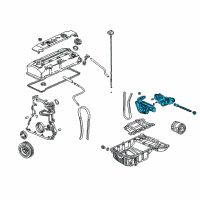 OEM 2004 Honda S2000 Pump Assembly, Oil Diagram - 15100-PCX-023