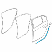 OEM 2014 BMW 535i Seal, Door Gap, Door, Rear Bottom Diagram - 51-35-7-182-301