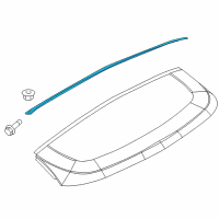 OEM 2015 Lincoln MKT Spoiler Weatherstrip Diagram - AE9Z-7443720-A