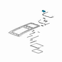 OEM Cadillac SRX Motor, Sun Roof Rear Sunshade (W/Control Module) Diagram - 15140328