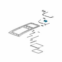 OEM 2004 Cadillac SRX Motor, Roof Vent Window (W/Control Module) Diagram - 25747545