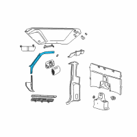 OEM Ford Ranger Weatherstrip Pillar Trim Diagram - 3L5Z-1003598-BAE