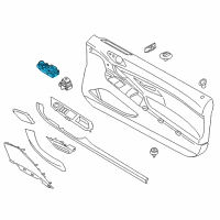 OEM 2017 BMW 640i xDrive Left Driver Door Window Switch Diagram - 61-31-9-209-653