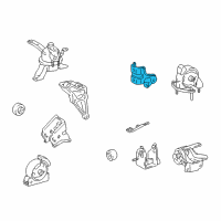 OEM 2002 Toyota Corolla Rear Mount Bracket Diagram - 12321-0D010