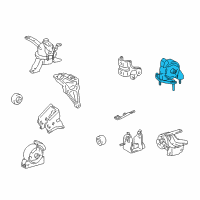 OEM 1999 Toyota Corolla Rear Mount Diagram - 12371-0D020
