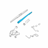 OEM Infiniti QX50 Rear Window Wiper Arm Assembly Diagram - 28781-1BA1A