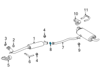 OEM 2022 Lexus NX350 GASKET, EXHAUST PIPE Diagram - 17451-25100